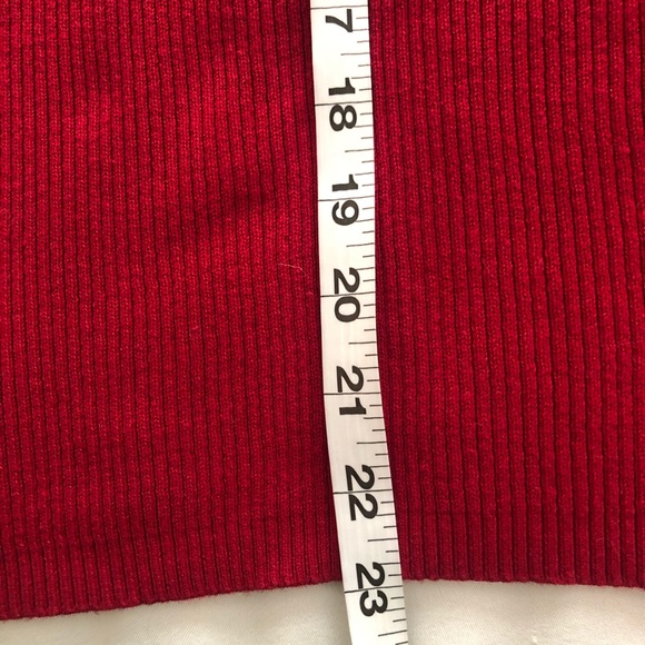 Karen Scott Ribbed Mockneck Pullover Cotton Sweater Red M - Picture 5 of 7